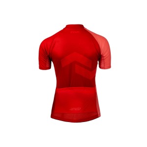 Cyklo dres dámsky elastik s krátkym rukávom červený