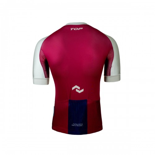 Men's cycling jersey Elastik Plus with short sleeves burgundy