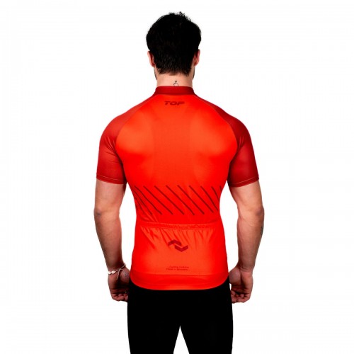 Men's cycling jersey Classic with short sleeves orange